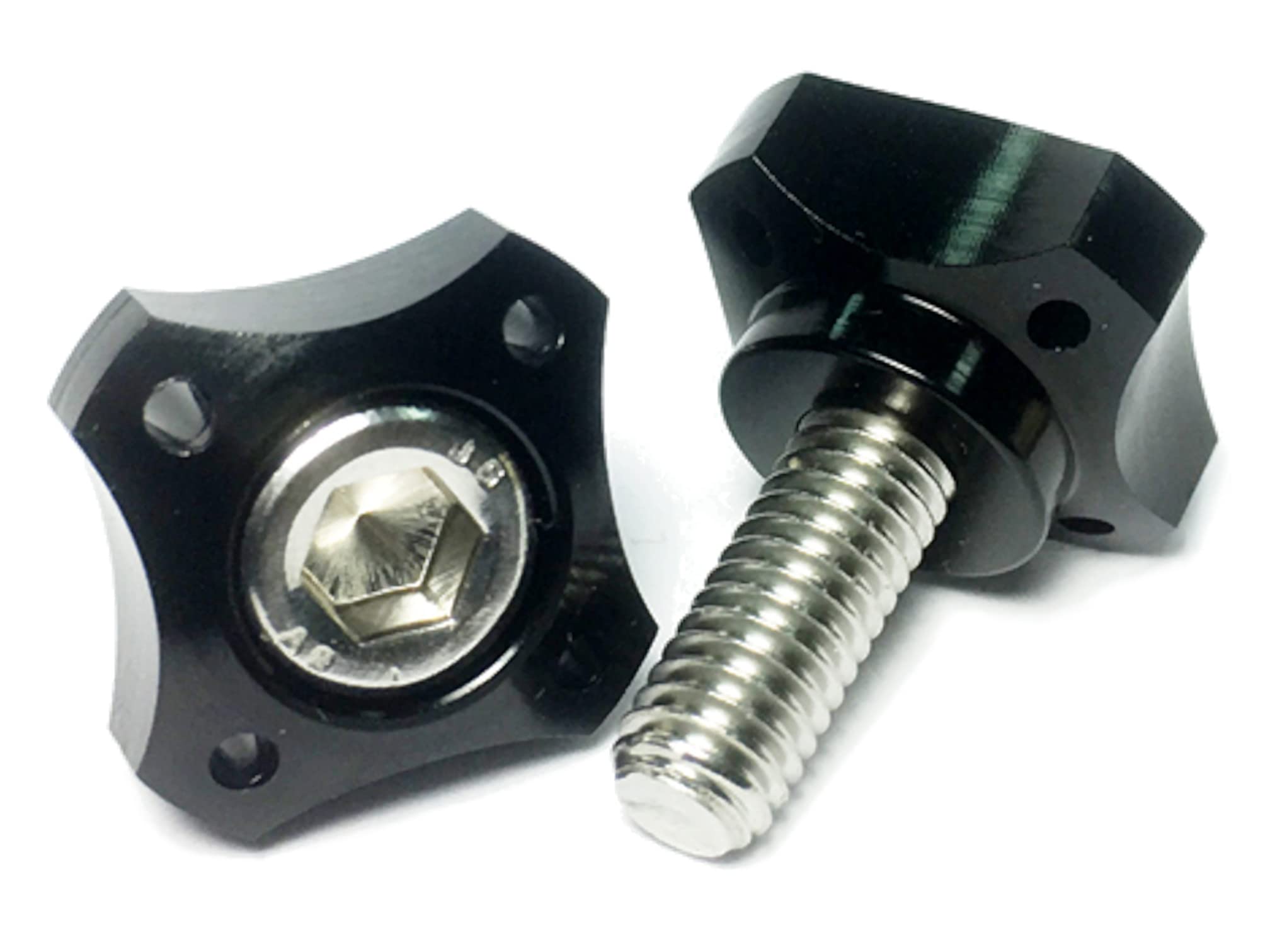 

COTRAX License Plate M6 Stainless Steel Bolt Made in Taiwan Anodized Dress Up Custom M6 чёрный