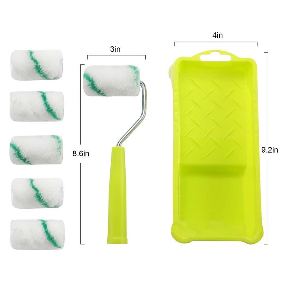 Foam Paint Roller Kit Painting Repair Brush Small Paint Roller Tray Set