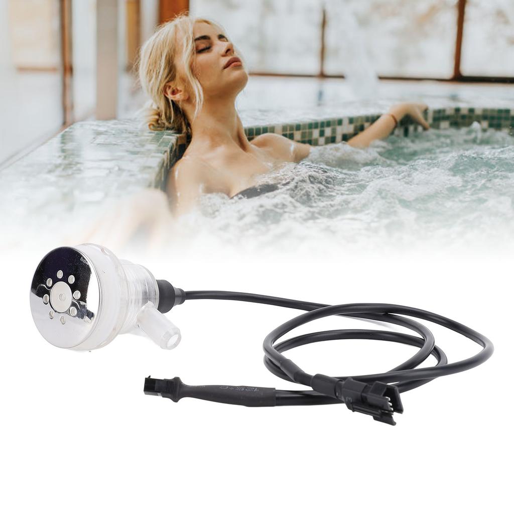 Bubble Bathtub Bathtub, 9 Holes PVC Plastic Buzzle Bathtub with RGB Light, Bubble Nozzle Replacement for Spa, Hydrotherapy Massage, Hot Spring