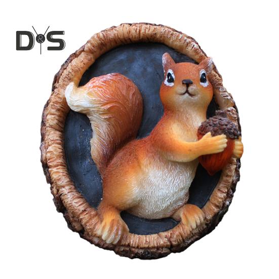 

Статуэтка белки из смолы, морда дерева, устойчивая к погодным условиям, для сада и двора, скульптура в виде морды животного, настенное украшение, орнамент Squirrel