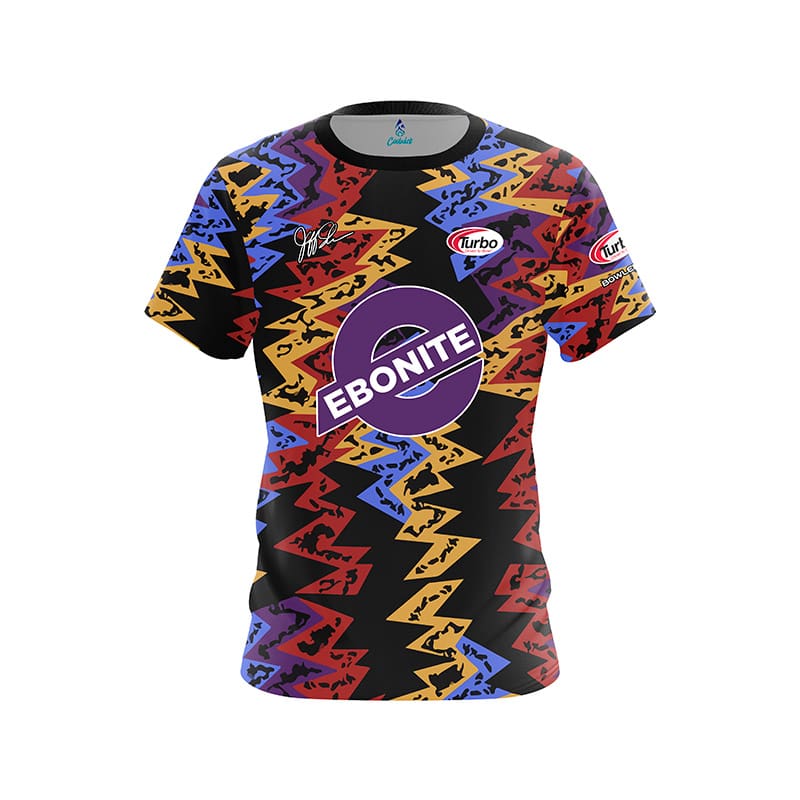 Ebonite Wash Twin Dragon Sakura Bowling Jersey Short Sleeve Tops