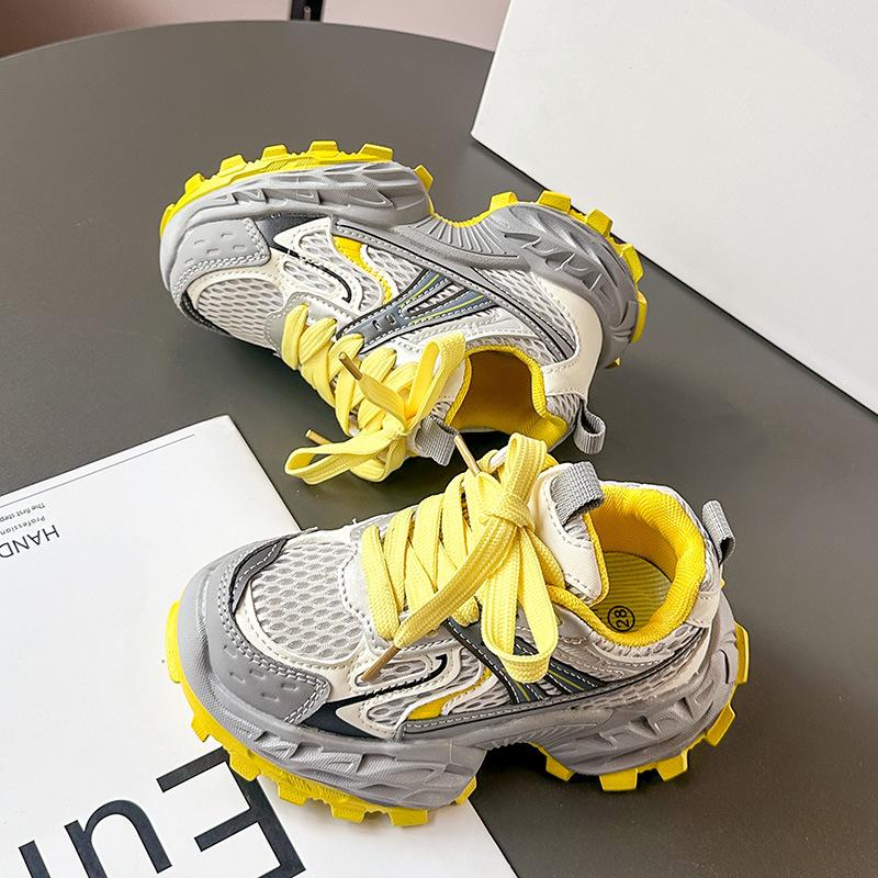 

Корейская версия детских кроссовок для пап, осенние новые дышащие спортивные туфли для мальчиков, повседневные туфли для девочек, для детей среднего и старшего возраста 30