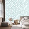 Wallpaper Flowers white, celadon and light gray for the living room and bedroom 50x1000