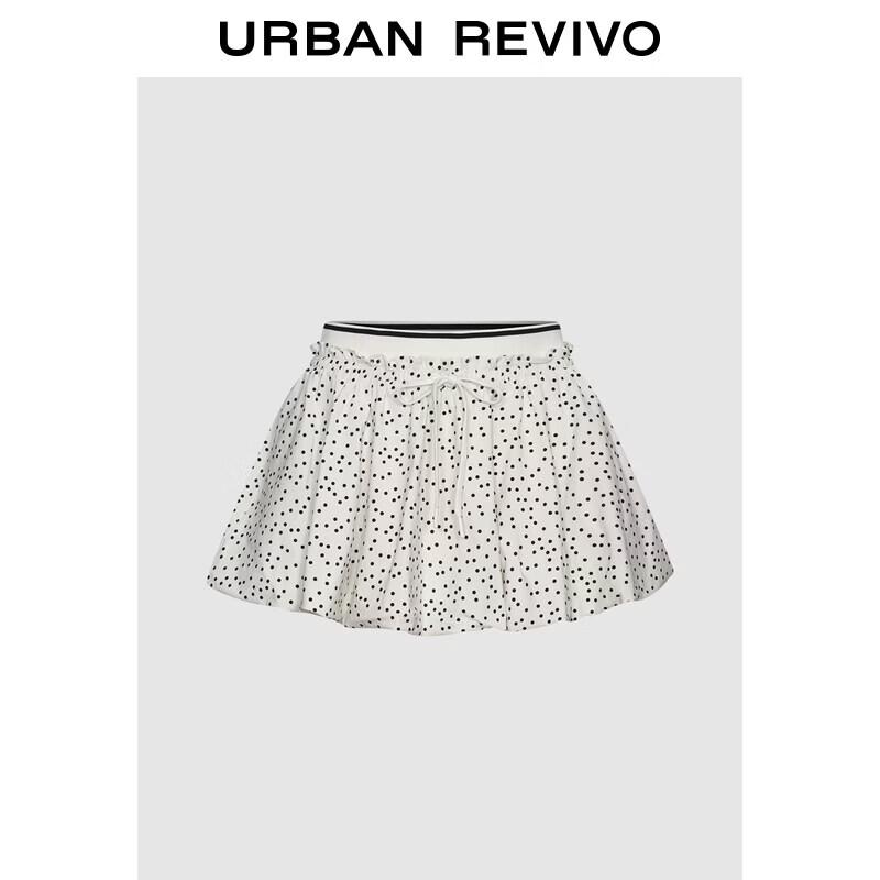 Women s Retro Polka Dot Patchwork Mini Skirt L