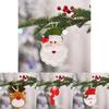 Charming Christmas Ornaments Nonwoven Fabric Hanging Decorations Featuring Santa Reindeer And Christmas Gifts