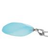 Shinjuku Gin no Kura Sea Blue Chalcedony Cut Sterling Silver 925 Necklace Natural Stone Power Stone Women's Blue Light Blue