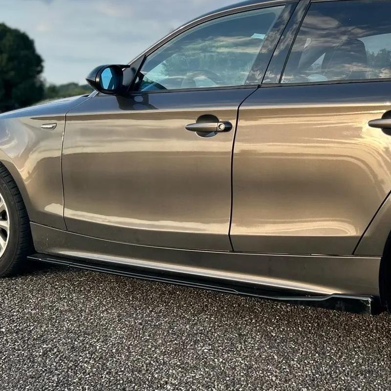 For Mercedes Benz Accessories W204 C63 C180 C200 C260 C300 AMG Car Side Skirt Extension Rocker Panel Splitters Winglet Lip Body
