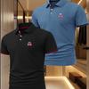 2Pack Men'S Fashion Color-Blocked Casual Short-Sleeve Polo Shirt, Comfortable And Breathable for Everyday Outdoor Wear