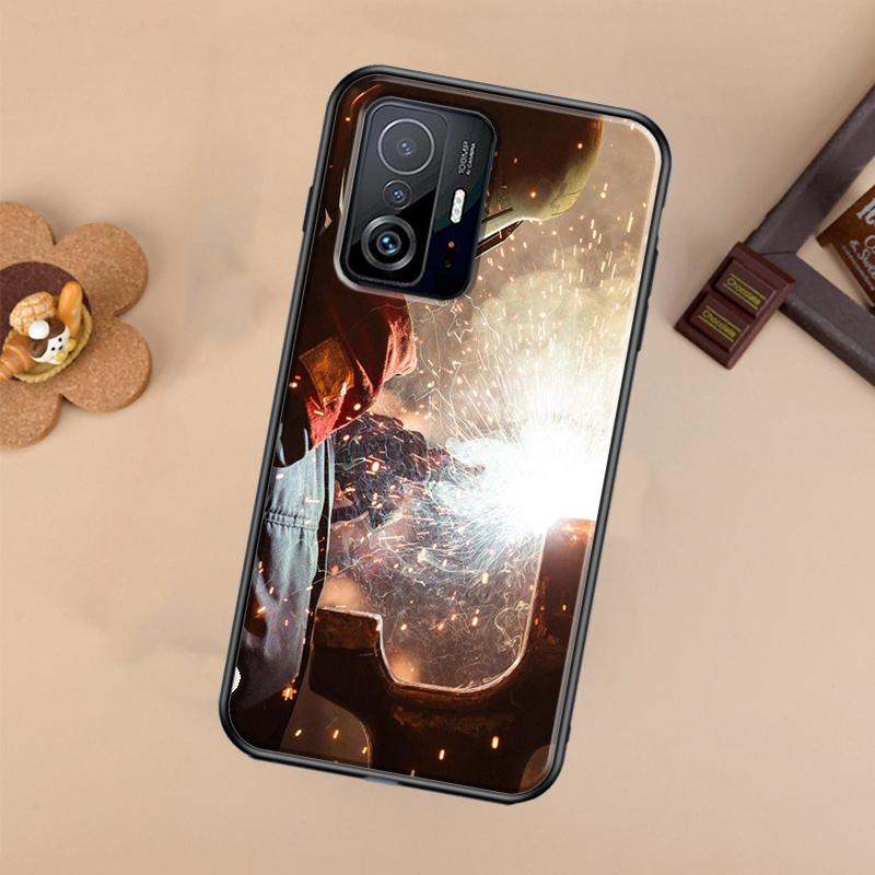 Welder Welding Hot Metal Worker Case For Xiaomi POCO X7 X6 Pro X3 X5 M6 F3 F5 F6 Pro 11T 12T 13T 14T Pro 13 14 Ultra Cover