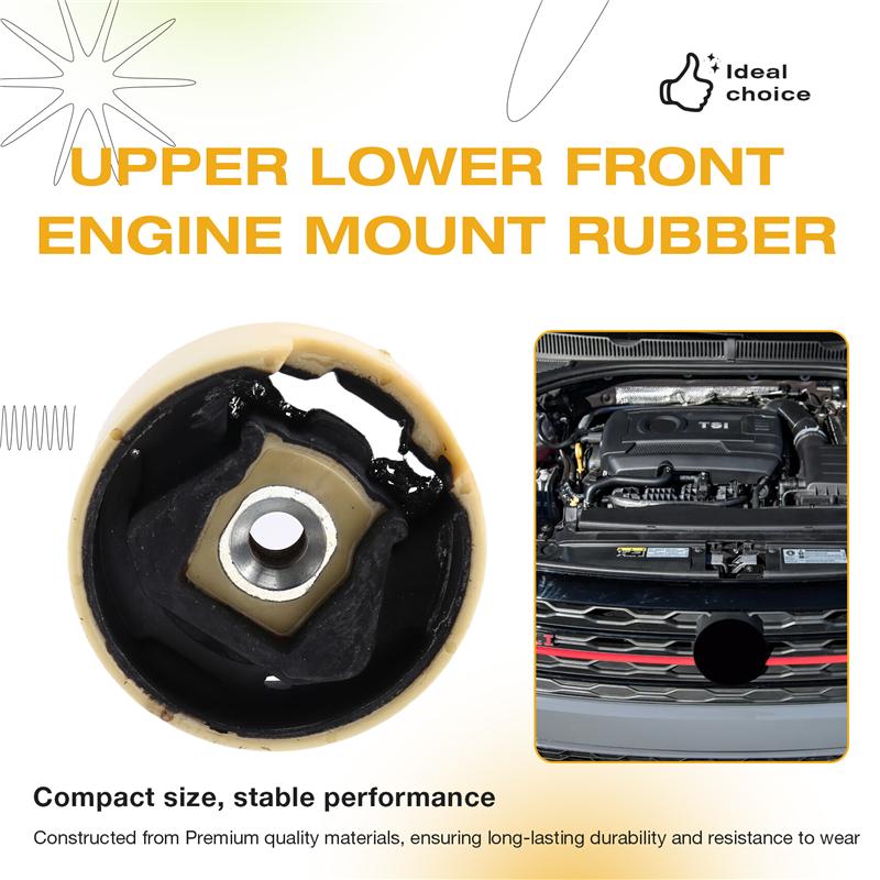 Durable-Upper Lower Front Engine Mount Rubber Engine Mount Rubber Set Engine Mount Rubber For VW Golf