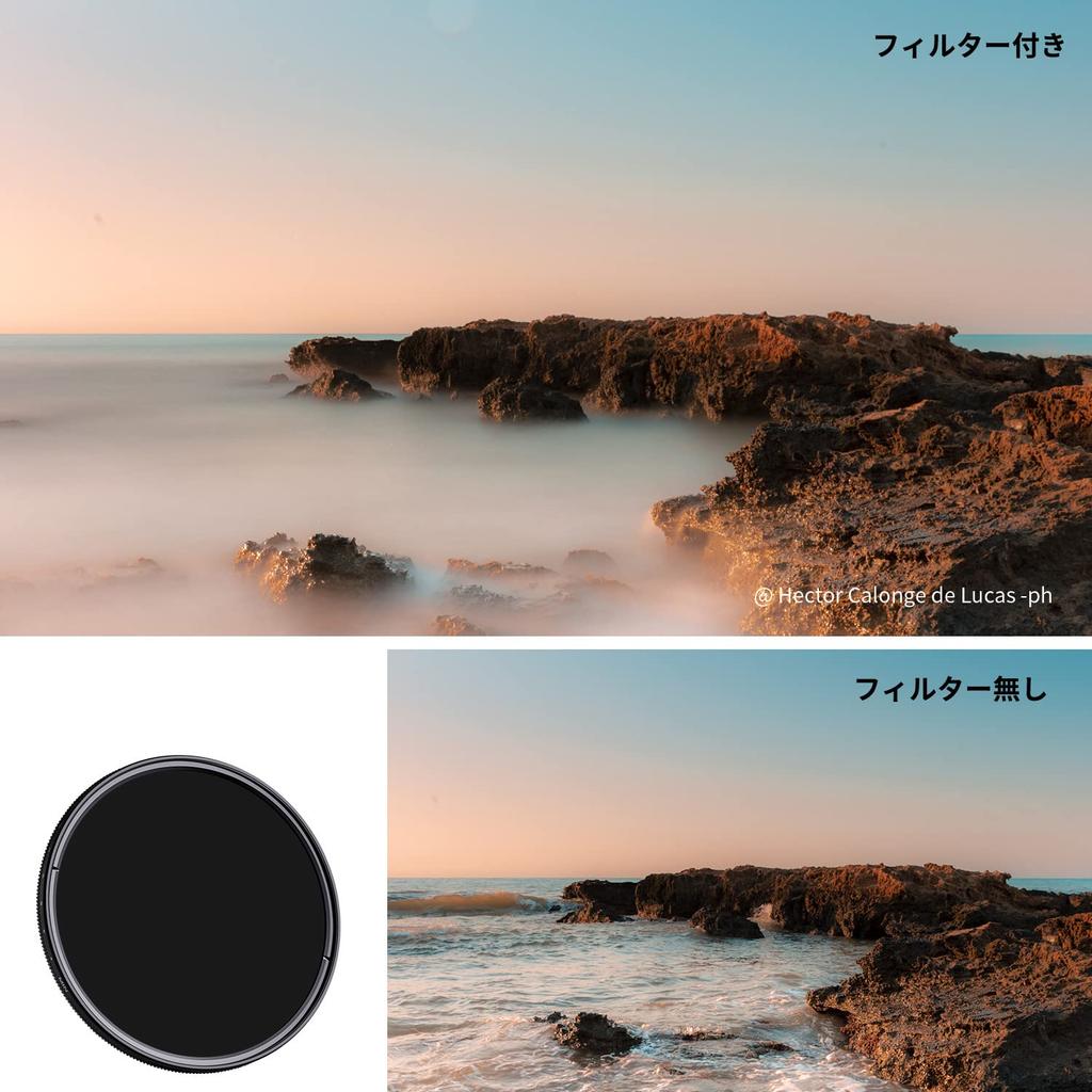 Concept 72mm Variable ND Filter Dedicated Filter Cap Included Japanese AGC Optical Glass 18 Layer Coating Water Repellent Stain Resistant Thin Lens