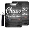 Quote Chaos Coordinator - Plastic A4 Clipboard and Flannel Pen Bag Combination, Low Profile Metal Clip, Decorative, Office, Learning, Cute Clipboard