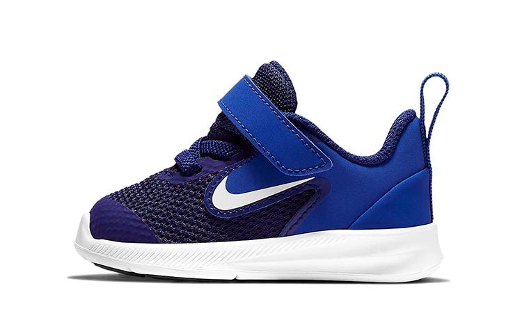 Детские кроссовки Nike Downshifter 9, нескользящие, с амортизацией, износостойкие, низкие, для малышей, темно-синие, для младенцев и малышей, AR4137-400 23.5