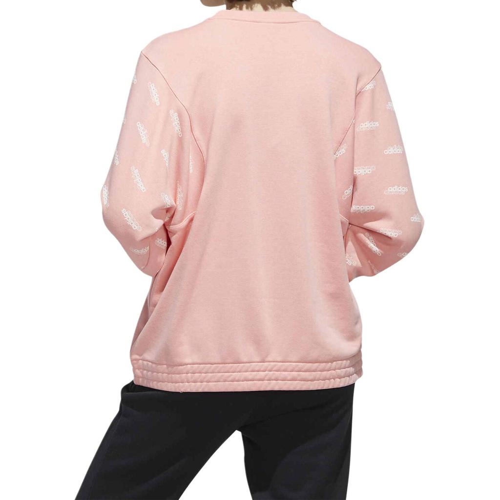 Adidas Round Neck Sports Comfortable Long Sleeve Sweatshirt Women sweatshirt Pink FM6184