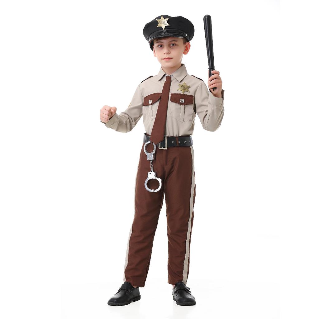 Sheriff Kostüm für Erwachsene & Kinder für Halloween Rollenspiel Bühnenauftritt