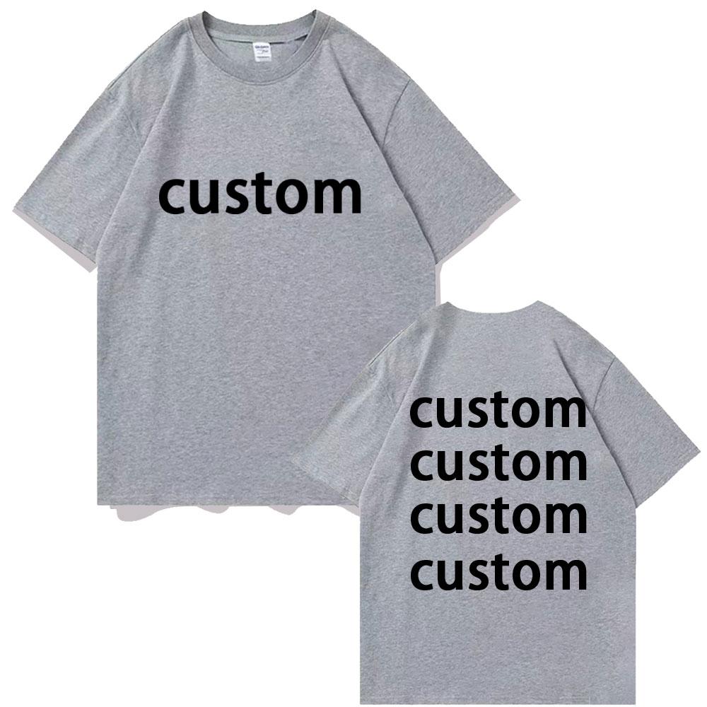 Fashion Brand Design Diy Custom Print T-shirts Men Women Hip Hop Rock Punk Vintage T Shirts Male Anime Casual Oversized Tshirt