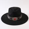Popular European and American Style Suede Big-brimmed Top Hat, Men's and Women's Classic Fashion Western Cowboy Hat
