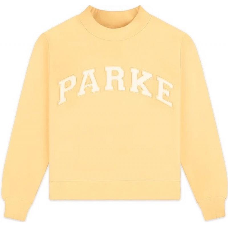 Lente 2026 PARKE Dames Crewneck Katoenen Sweatshirt met Letterprint - Casual Losse Top