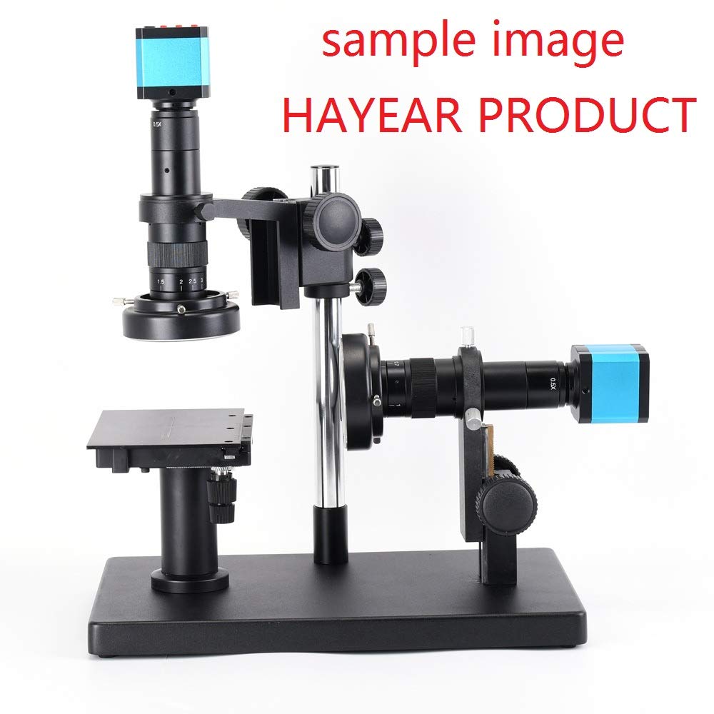 HAYEAR Adjustable 180X Magnification Zoom 25mm Lens Industry Adapter Microscope Camera Eyepiece Magnifier C-Mount 4.5X