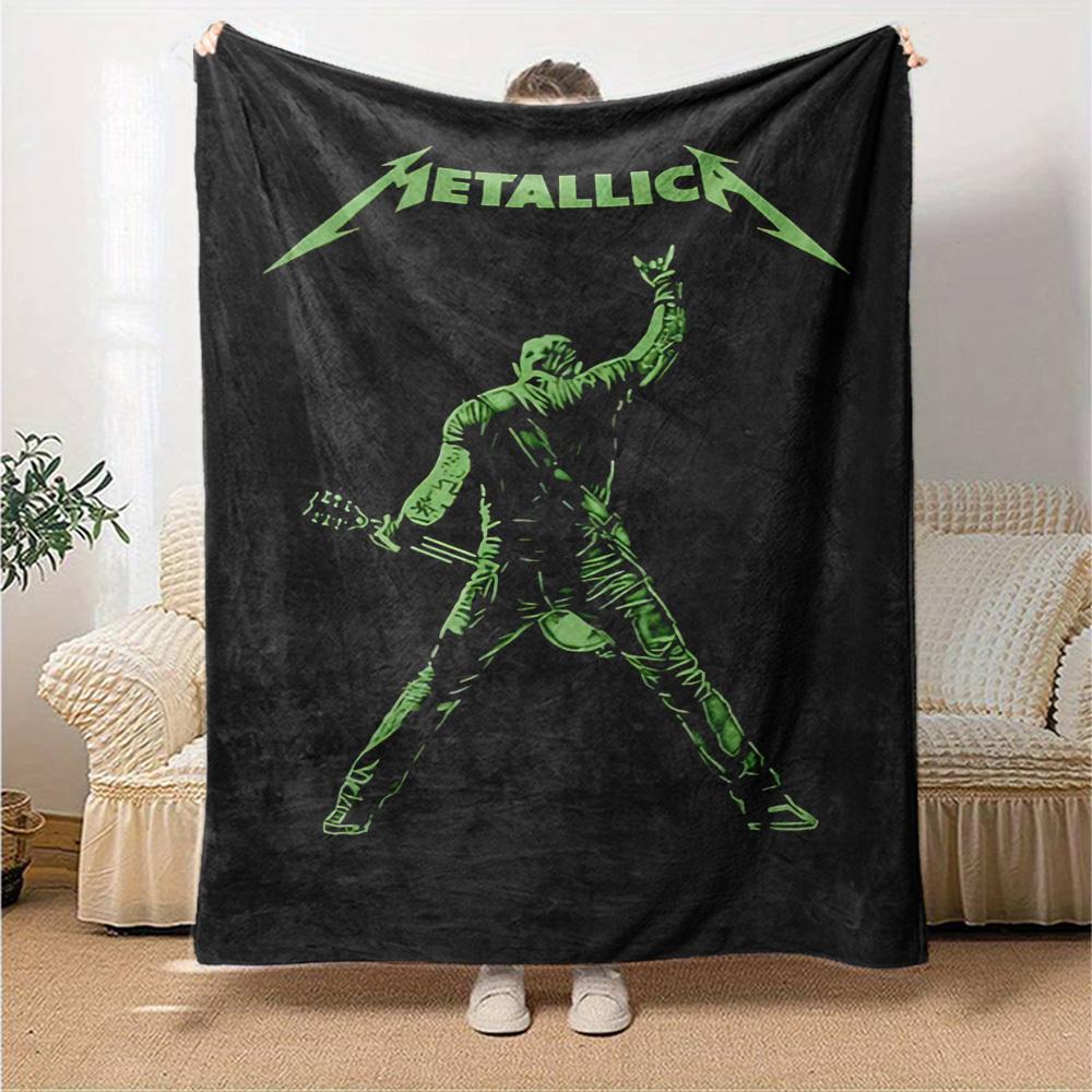 1pc Dragon guitarThemed Blanket Soft Flannel All Season Cozy Throw with Bold Graphic Print, Travel, or Holiday Gift for Family & Friends