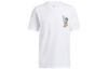 T Shirts Men's White Crew Neck Moderate Straight Fit GP3438