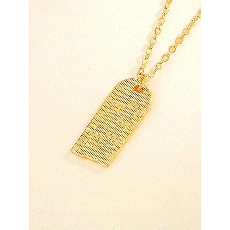 It's Enough with You, Yellow-gold Pendant Necklace, Collarbone Chain Cover Chain, 520 Gift for Girlfriend.