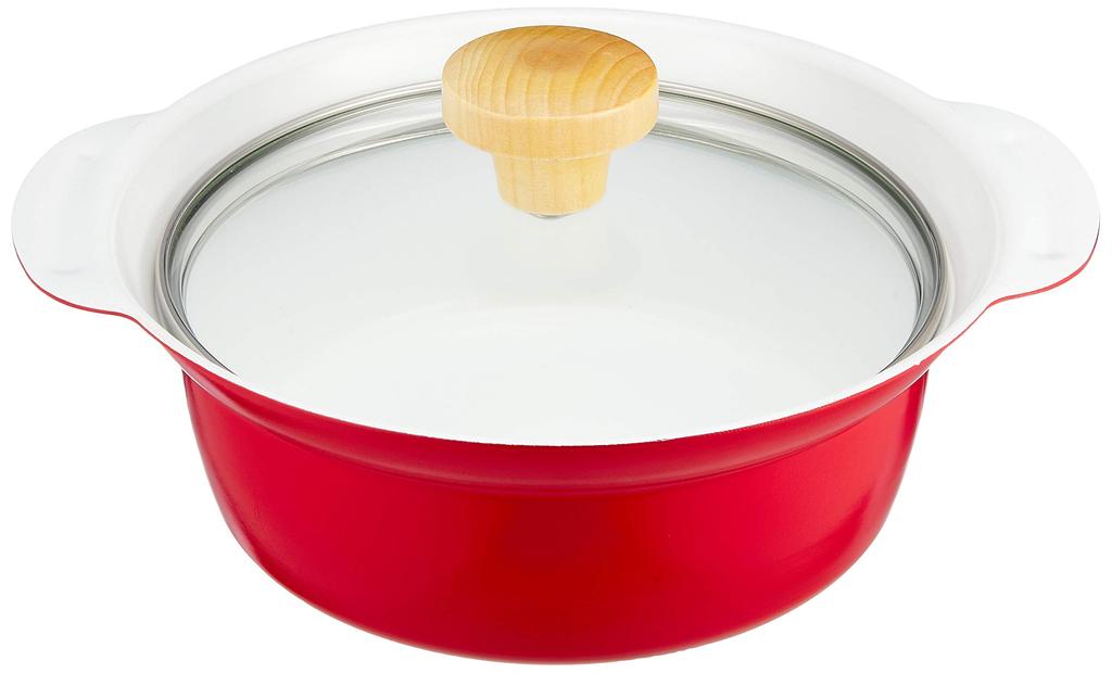 Wahei Freiz Pot Cardinal Red 18cm Pot de Cook Two-handled RB-1276
