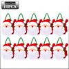 1-10PCS Christmas Felt Candy Bags Cartoon Apple Pouch Santa Sack Kids Gift Packaging Bag Xmas Tree Holiday Decoration