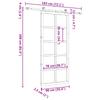 Sliding Door Natural 90 X 208 Cm Solid Pine Wood