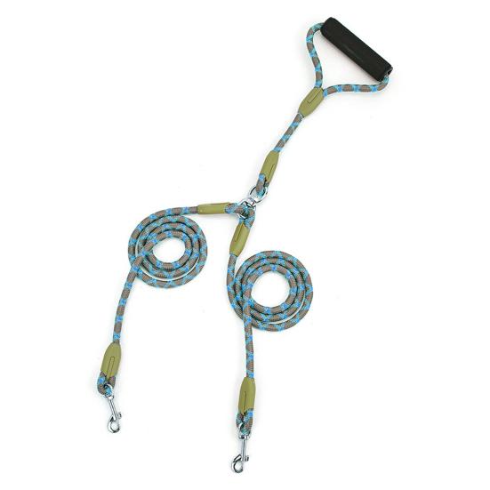 Double Dog Leash 360-degree Swivel Tangle-free Dual Dog Leash Walking