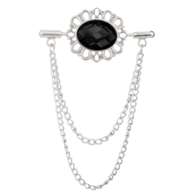 Latest Stylish Fashionable Metallic Crytal Tassel Pin Brooch Shirt Collar Pin Scarf Buckle Badge Corsage Brooches Women Men Jewelry AccessoriesFashion
