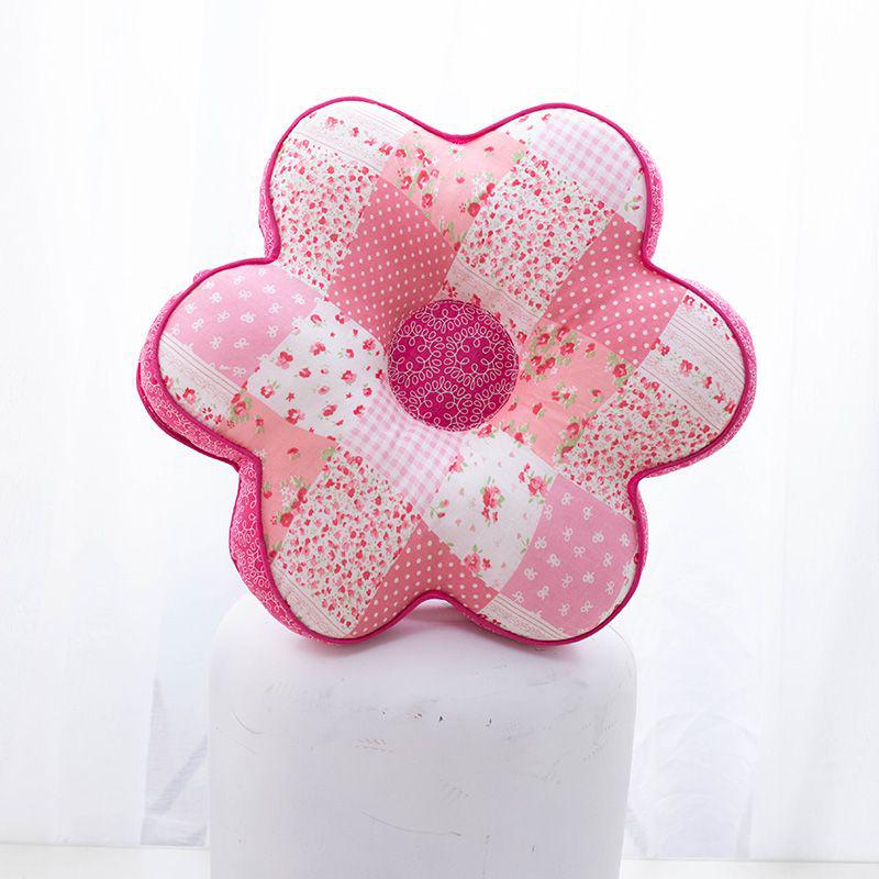 Korejský polštářek s květinami švestky: Celobavlníkový polštářek na zdřímnutí do kanceláře a ložnice