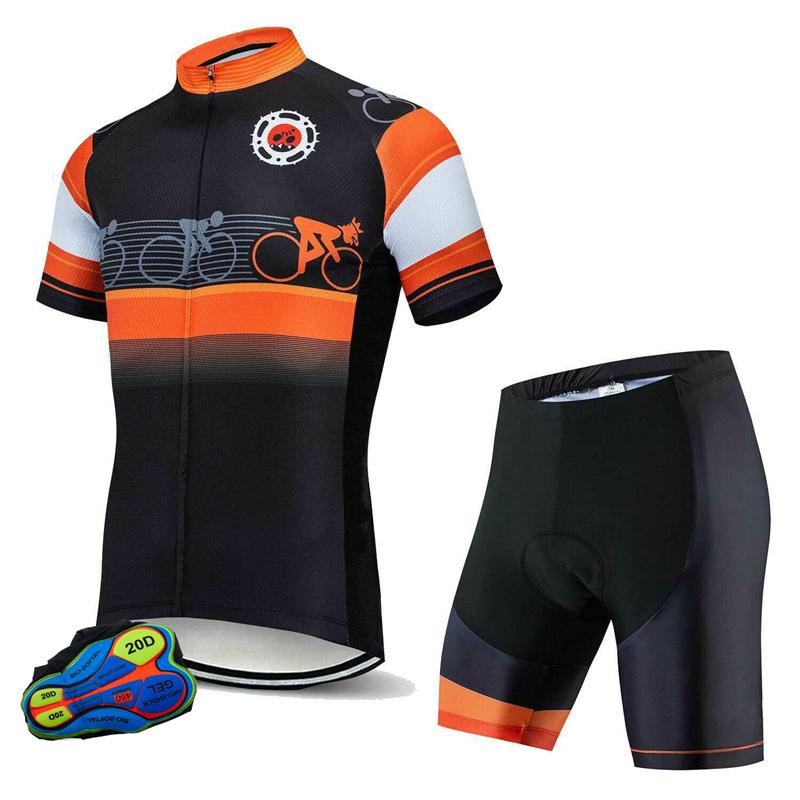 Best Seller Bicycle Suits Men's Bike Uniform Breathable Cycling Jerseys Sportswear Short Sleeve Bike Uniform with Pocket