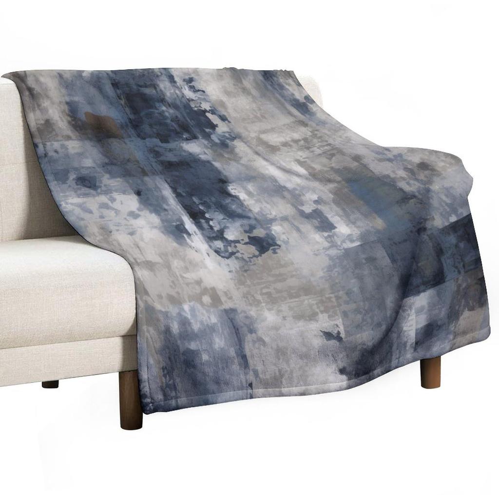 Abstract Graffiti Turquoise Print Flannel Blanket Sofa Office Blanket Gift Blanket Nap Blanket