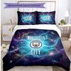Manchester City Pattern Printed 3PCS Bedding Set Soft Skin-Friendly Washable Duvet Cover & Pillowcases Set All Season Bedroom
