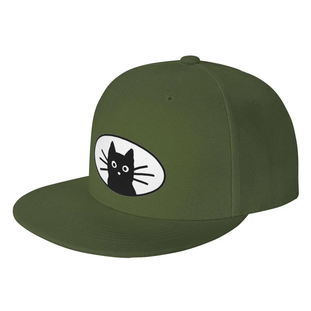 Unisex Baseball Hats Black Cat Face Outdoor Streetwear Summer Sports Baseball Caps Hip Hop Cap Casquette