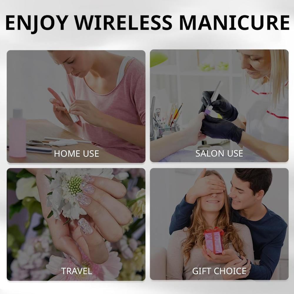 Mini Handheld LED UV Nail Light with 2 Timers, USB Rechargeable Cordless Nail Dryer for Fast Curing, Gel Nails at Home and Salon