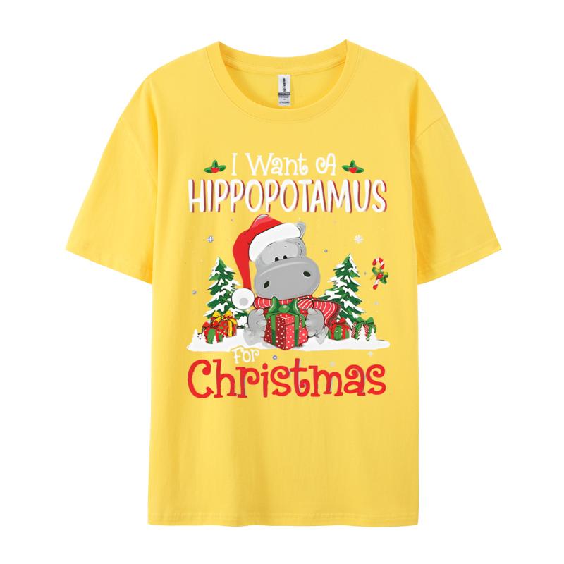 Unisex Retro I Want A Hip Popotamus Christmas Tshirt Unisex TShirt Cotton Tees Harajuku TShirt Anime Printed Tshirt