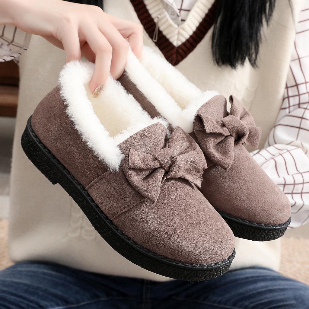 2025 nouvelles chaussures d'hiver Doudou en coton bottes de neige en velours pour femmes antidérapantes version coréenne chaudes bottes en coton épaissies polyvalentes pour femmes