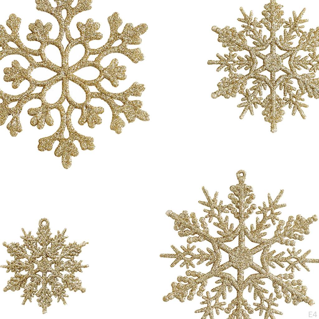 36 Pcs Christmas Snowflake Ornaments, Tree Decorations, Hanging Ornaments for Birthday,