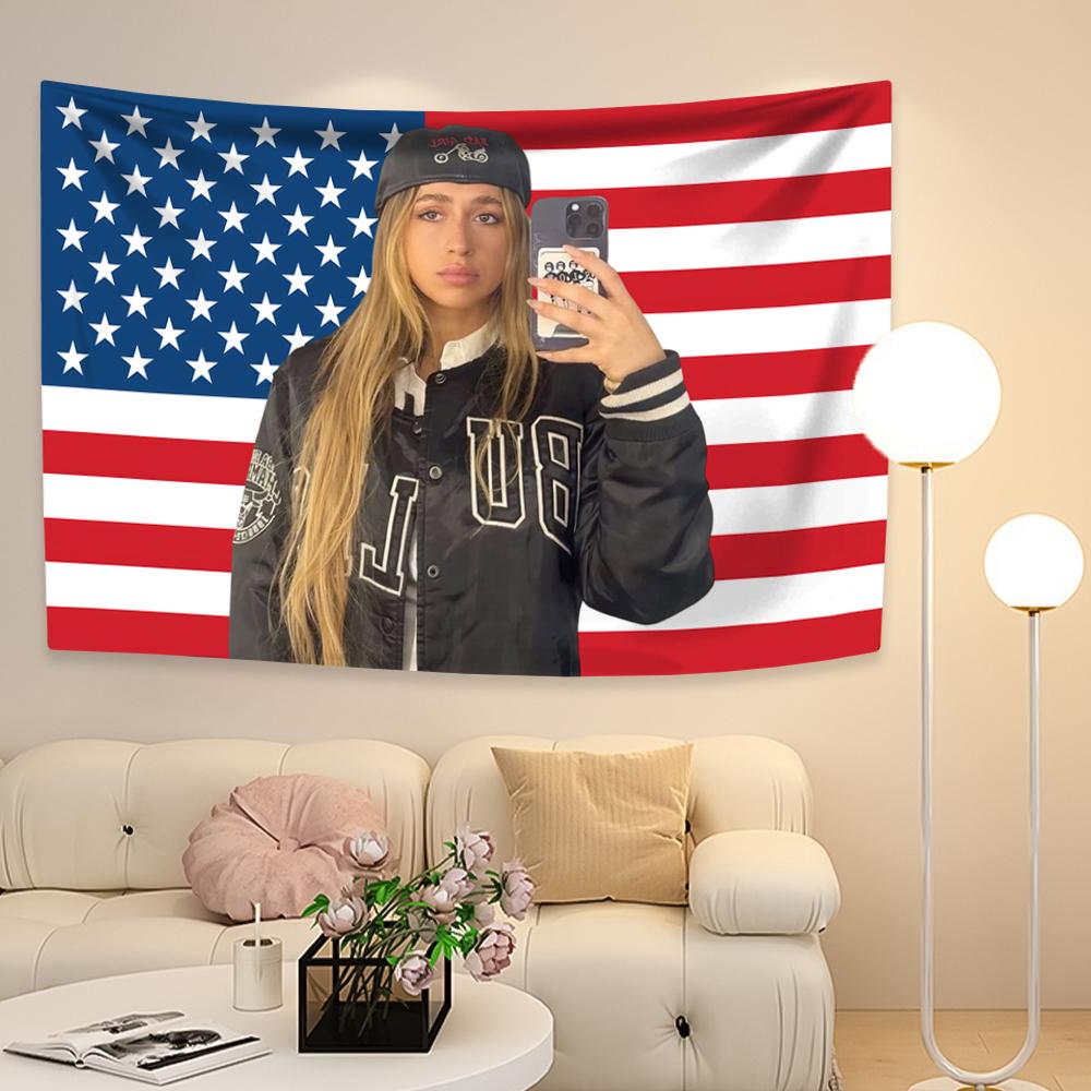 Tate Mcraes Pink American Flag Tapestry Wall Hanging Aesthetic Room Decor Hippop Tapestrys For Bedroom Home And Garden Banners