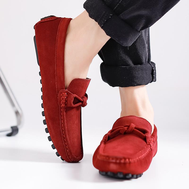Doudou shoes men's Korean version personality breathable spring and summer spirit new matte youth one-pedal shoes tide