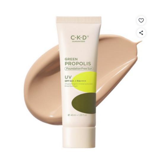 CKD Green Propolis Foundation-Free Sun Cream SPF50+ PA++++ Hydrating Tone-Up Sunscreen 40ml
