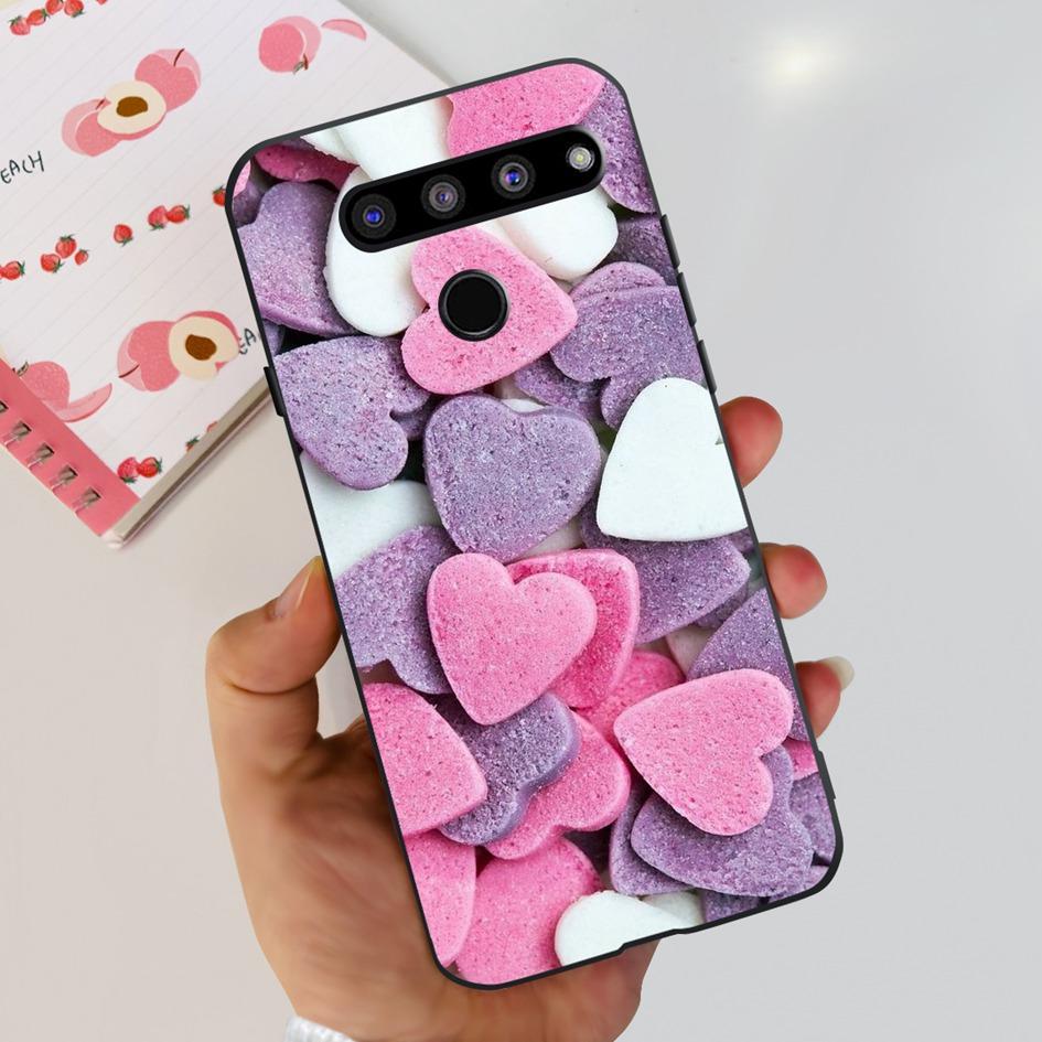 For LG V35 ThinQ Case Cover For LG V40 V50 V50S ThinQ Shockproof Silicone Cases Fashion Flower Soft Funda For LGV50 ThinQ Bumper