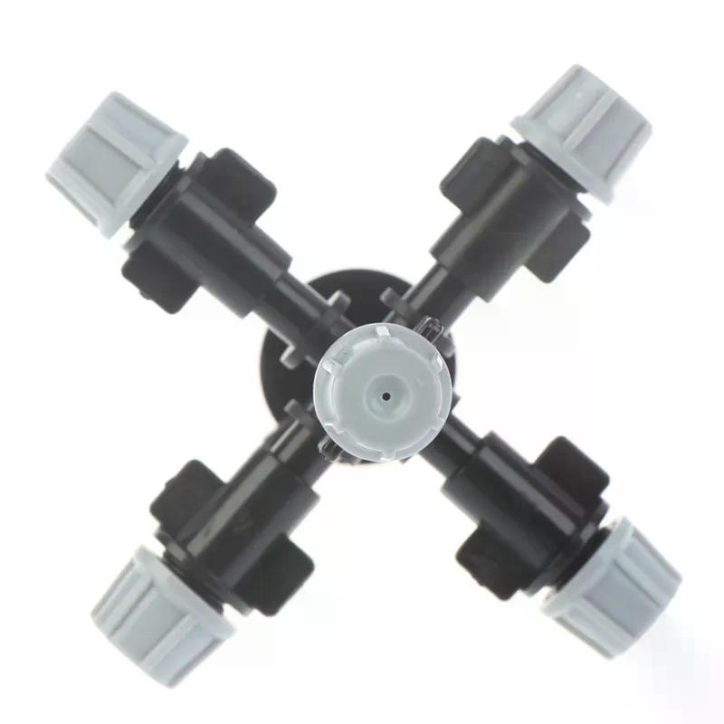 1set Hanging Anti Drip Misting Nozzle Cross Atomizing Nozzle Fog WATER SPRAY To Greenhouse Drip Irrigation
