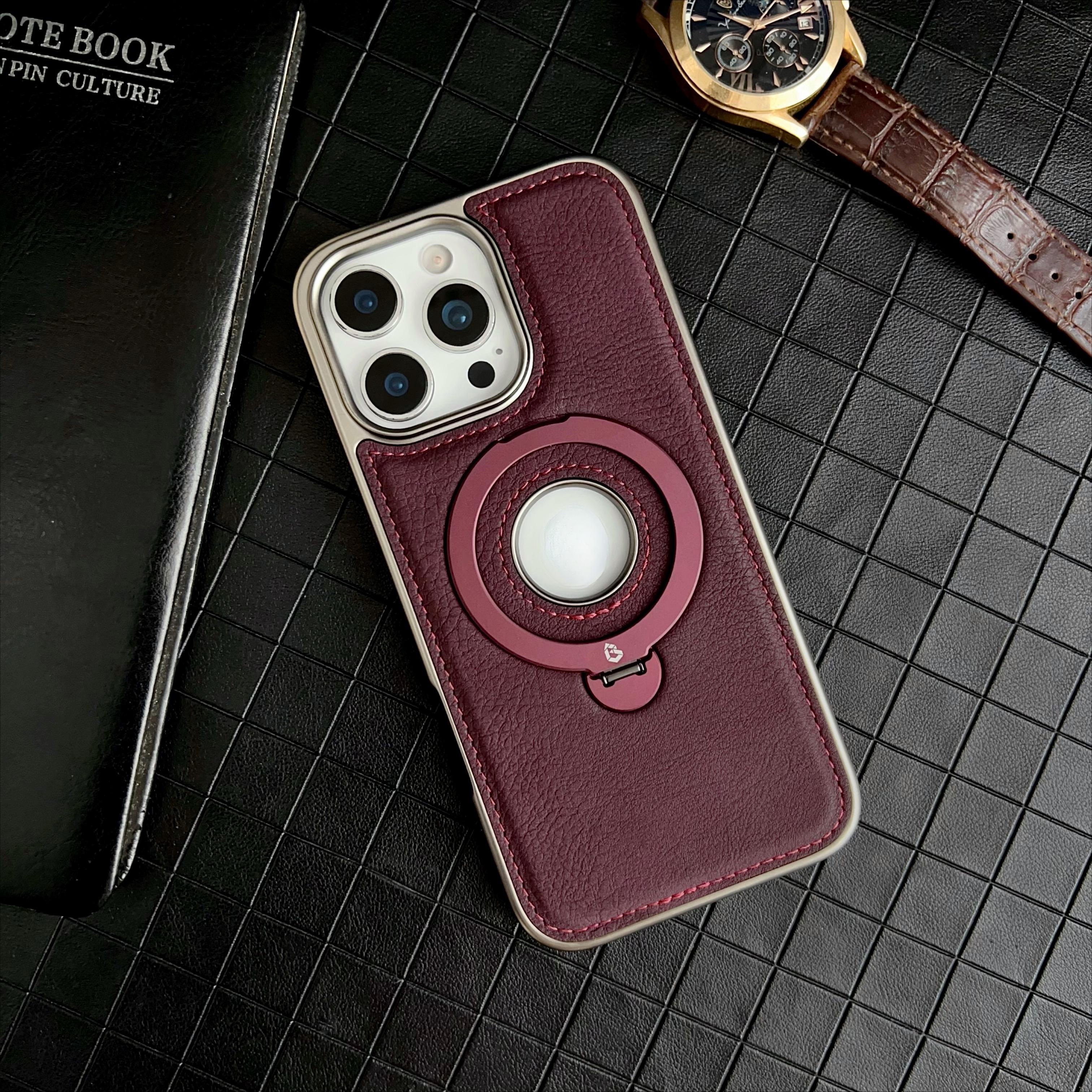 

Magnetic Suction Leather Case for iPhone 16 Pro Max 15 Plus 14 Pro 13 Invisible Ring Bracket Stand Holder Mobile Phone Cover iPhone 16 Pro Max