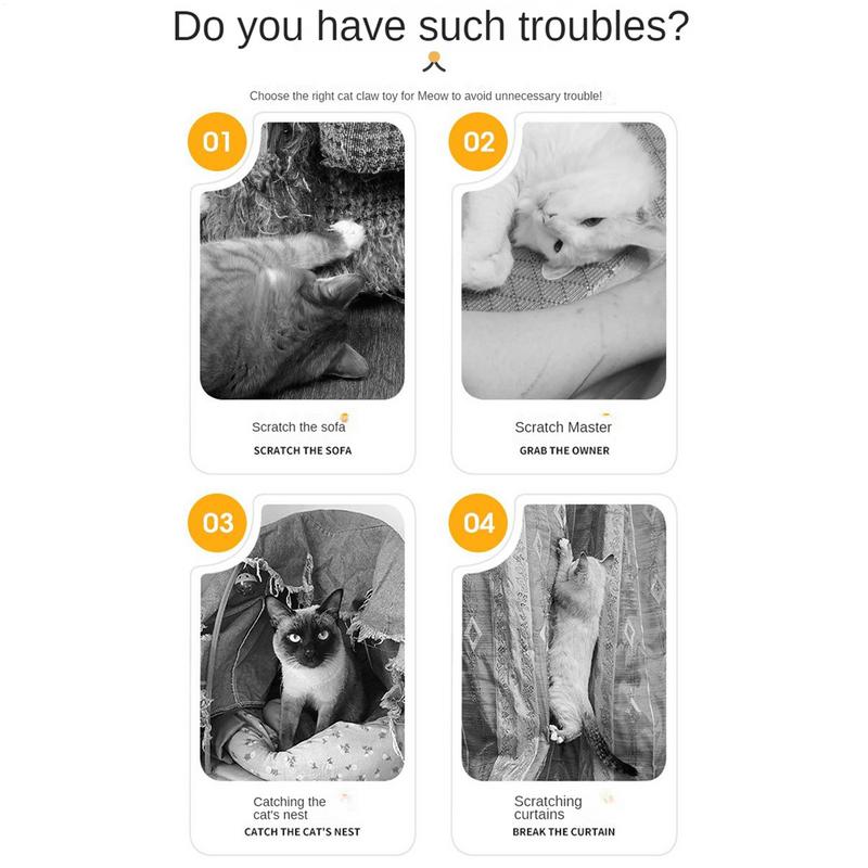 Cat Scratch Board Sisal Scratch Bed for Cats with Non-slip Base Wear-Resistant Pet Supplies Multifunctional Kitten Bed