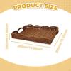 Hand Woven Imitation Rattan Serving Tray with Handles for Breakfast, Drinks, Snack Dining/Coffee