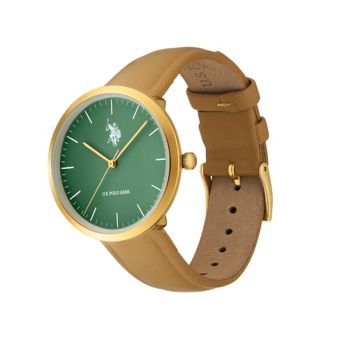 US Polo Assun watch, US-21GRBR, women's, brown