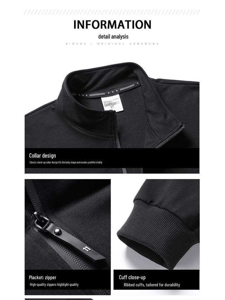 Men's 2024 Autumn Casual Dadwear: Plus Size Loose Cardigan Sweatshirt & Long Pants Two-Piece Sports Set